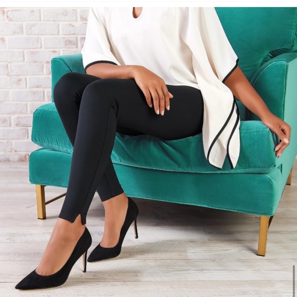 NWT Spanx Ankle Length Ponte Slit Hem Legging